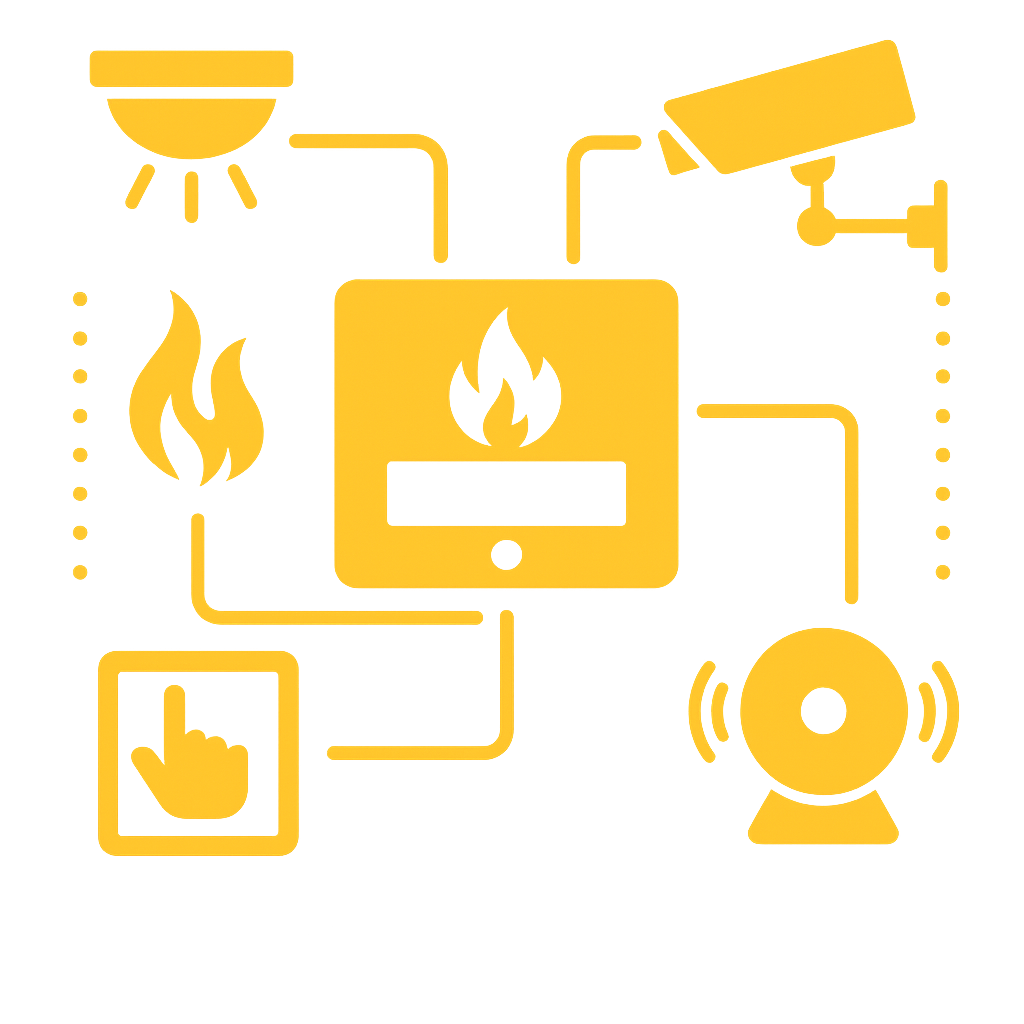 Schema système de sécurité incendie