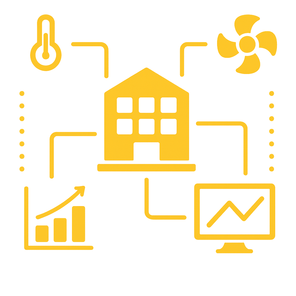 Schema système gestion technique de bâtiment (GTB, GTC) en Bretagne